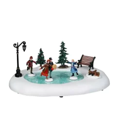 Lemax Winter Skating Table Accent Animated Battery Operated #94024