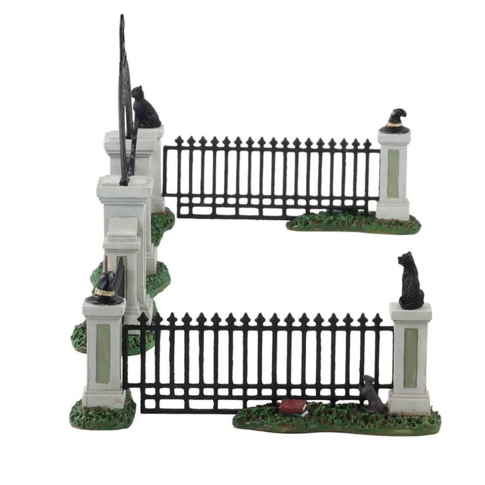 Lemax Witch Gate Spooky Town Village Accessory Set of 5 #14857