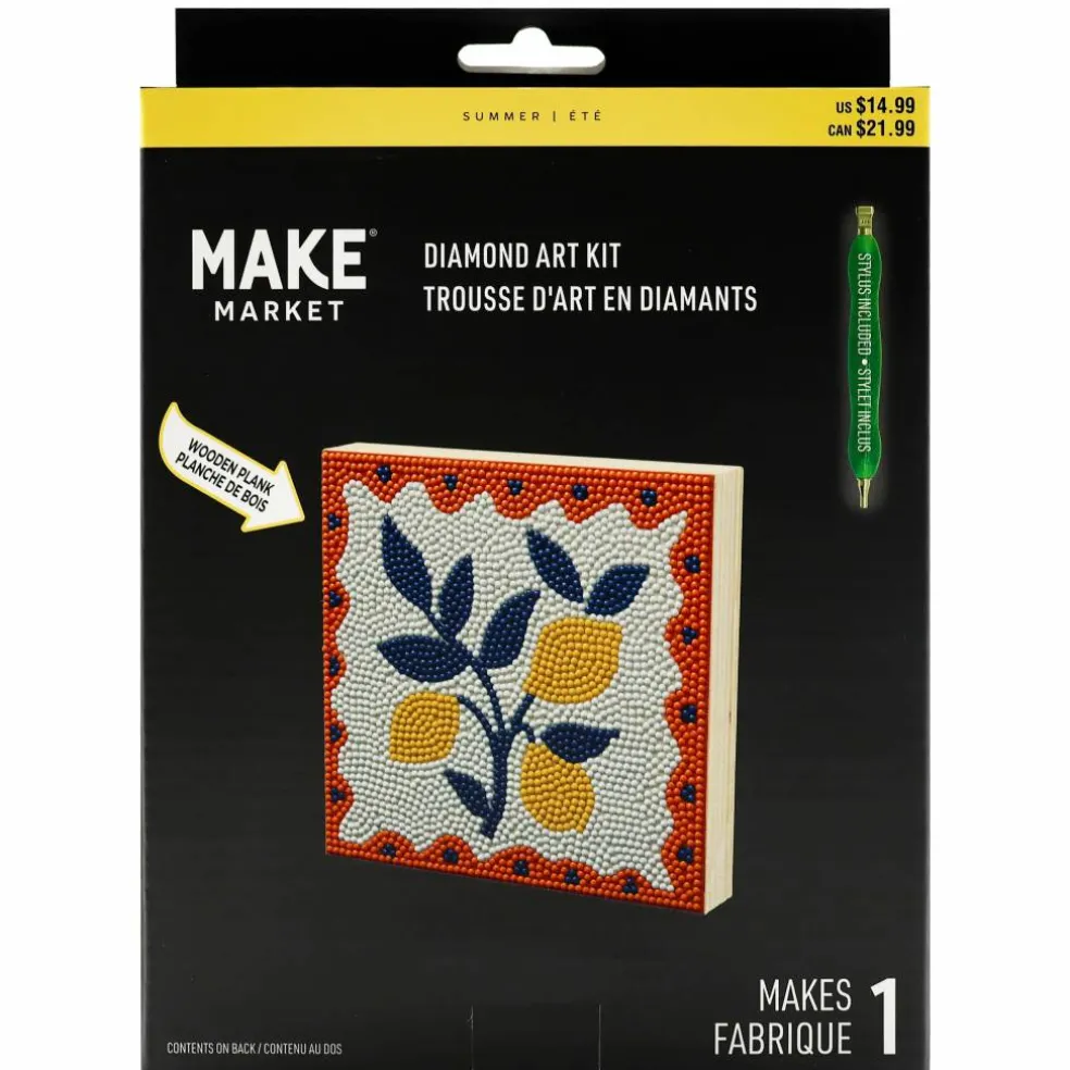 5.75" Lemon Tile Diamond Art Kit by Make Market®
