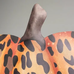 Leopard Print Pumpkin Metal Pumpkin for Wreath Making and Decorations