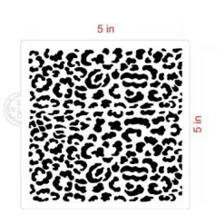 Leopard Skin Cookie and Craft Stencil | CM199 by Designer Stencils | Cookie Decorating Tools |