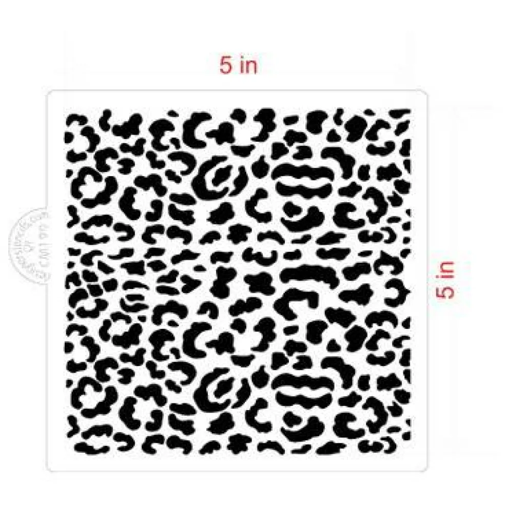 Leopard Skin Cookie and Craft Stencil | CM199 by Designer Stencils | Cookie Decorating Tools |