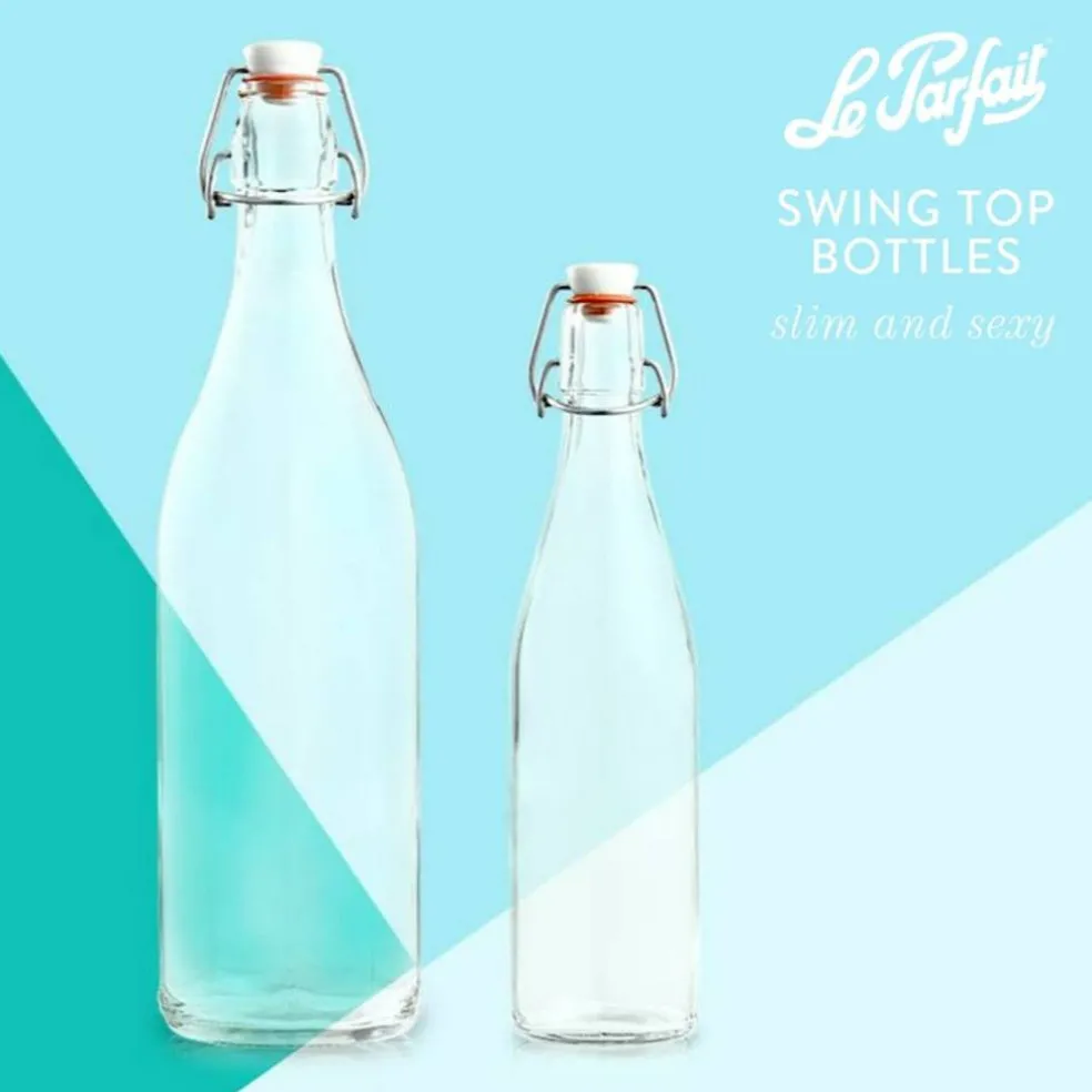Le Parfait - Clear - Glass Versatile Bottles for Fermenting and Preserving - 3 Piece
