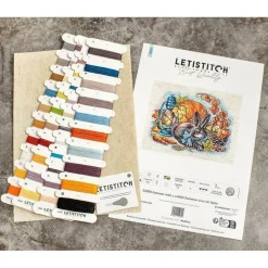 LetiStitch Autumn with a Rabbit Counted Cross Stitch Kit