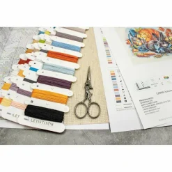 LetiStitch Autumn with a Rabbit Counted Cross Stitch Kit