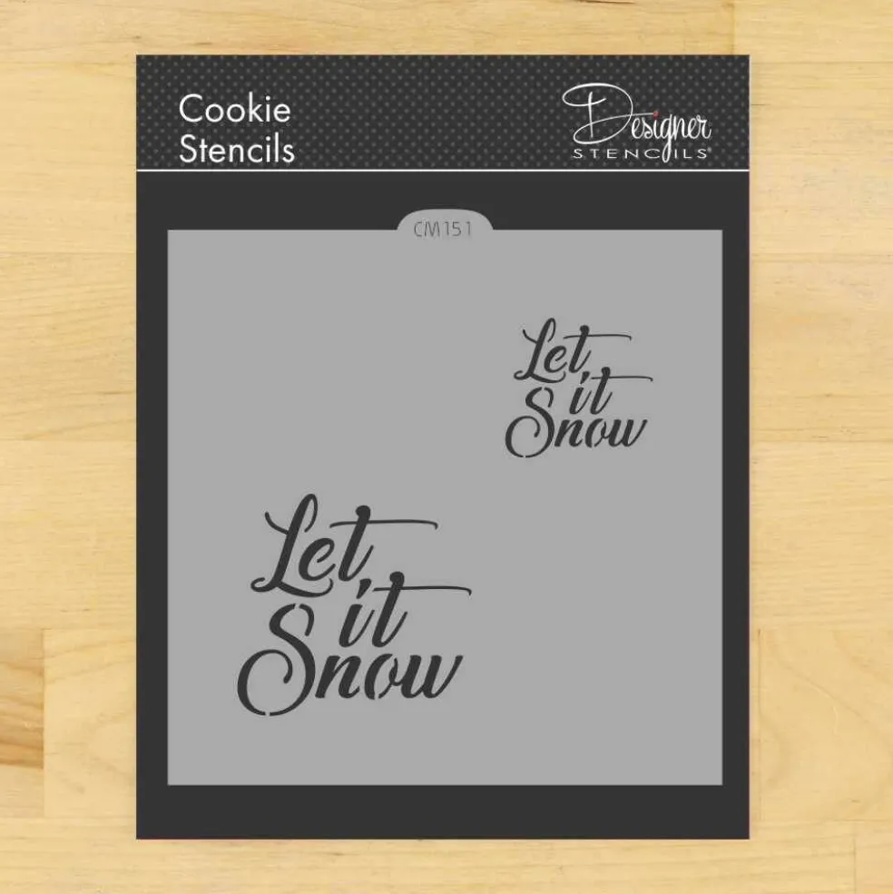 Let It Snow Cookie & Craft Stencil | CM151 by Designer Stencils | Cookie Decorating Tools |
