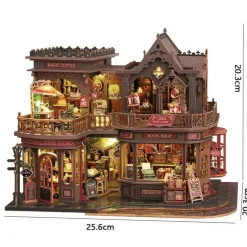 Letter Coffee Dollhouse Kit - Miniature Wizardi Roombox Kit F07M5-66-ES020-A