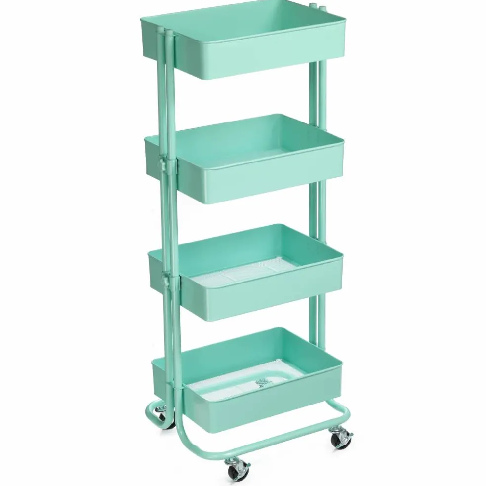 Lexington 4-Tier Jelly Mint Rolling Cart by Simply Tidy®
