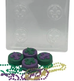 Life Of The Party Mardi Gras Fleur De Lis Cookie Mold 6 Cavity