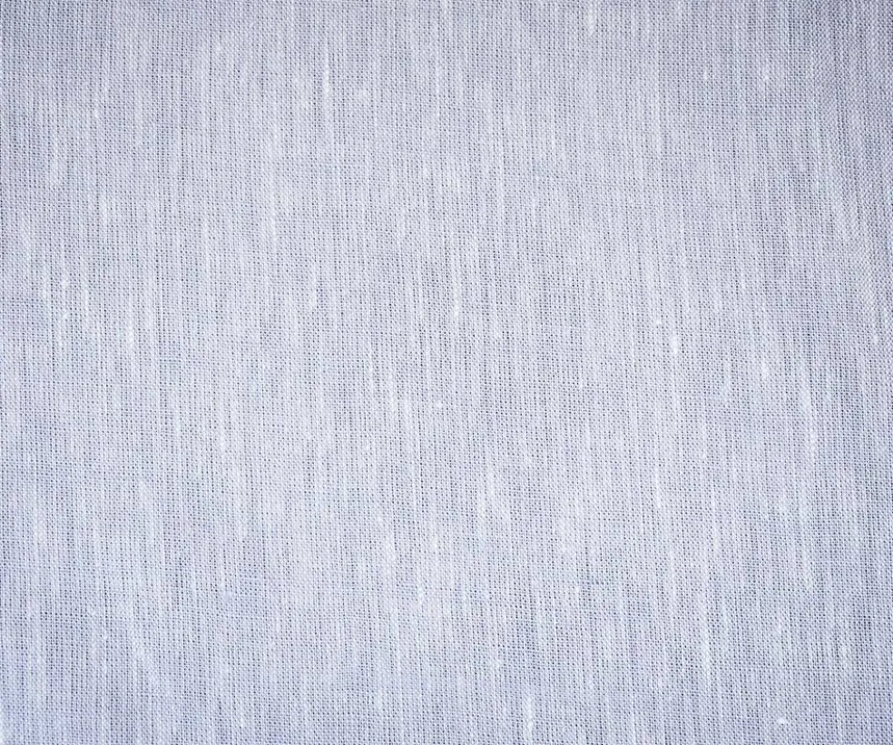 Light Blue-White Spence Bryson Texture Slub Irish Linen Woven Fabric By the Yard