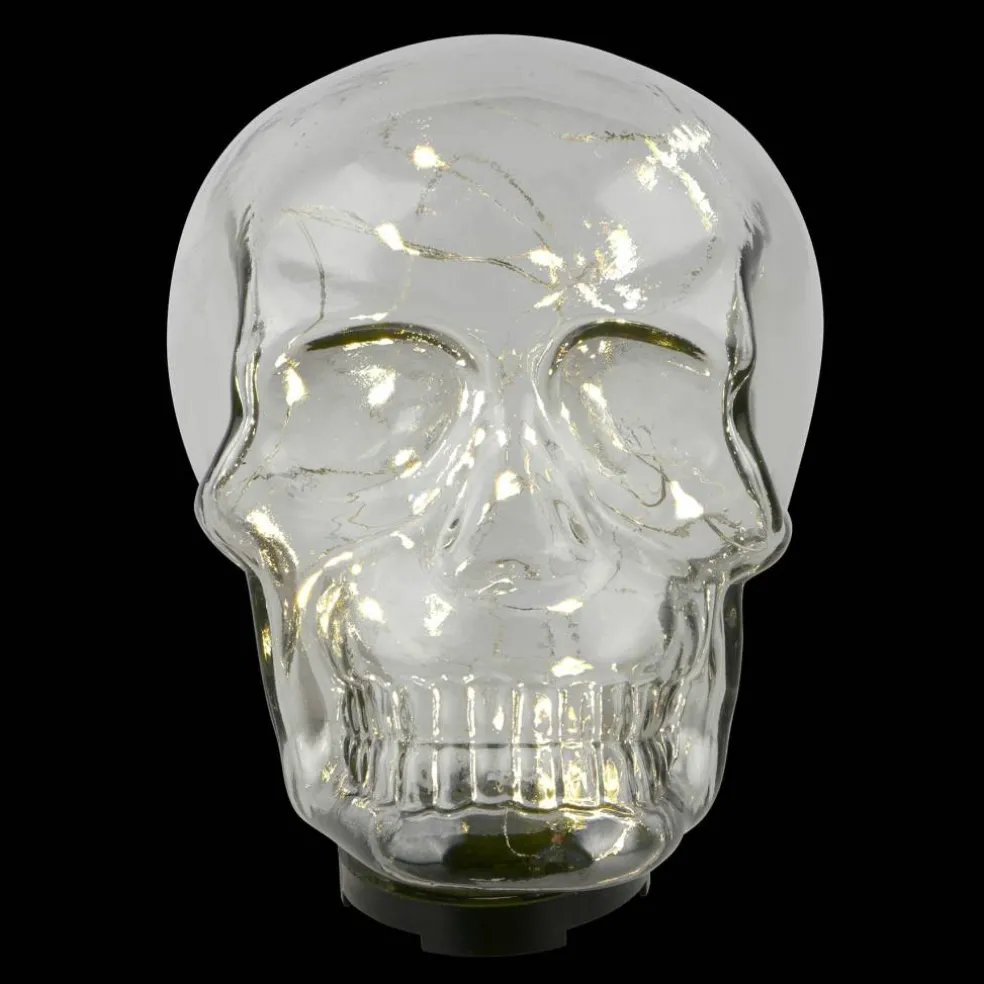 7" Lighted Glass Skull by Ashland®