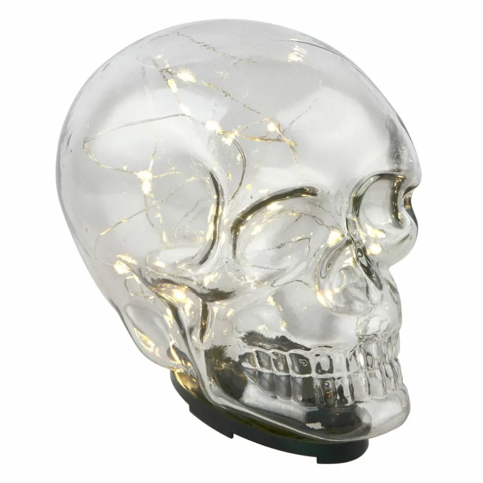7" Lighted Glass Skull by Ashland®