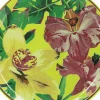 6.75" Light Green Flowers Ceramic Plate by Ashland®
