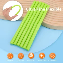 Light Green hot Glue Sticks Full Size 0.43” Dia x 8” Long, 52 pcs Hot melt Adhesive Glue Sticks, All-Purpose Colored Glue Gun Sticks for Christmas Decoration Crafts Arts School Repair Bonding