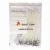 Light 8 inch Candle Wick with Candle Wick Stickers and Candle Wick Centering Device,60 pcs for Candle Making
