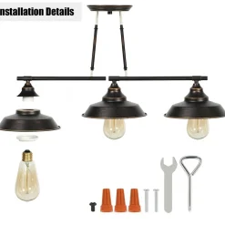 3-Light Oil Rubbed Bronze Bathroom Vanity Light Modern Adjustable Wall Fixture for Bathroom, Powder Room, or Dressing Area – Easy Installation, Anti-Rust Finish