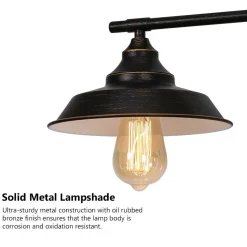 3-Light Oil Rubbed Bronze Bathroom Vanity Light Modern Adjustable Wall Fixture for Bathroom, Powder Room, or Dressing Area – Easy Installation, Anti-Rust Finish