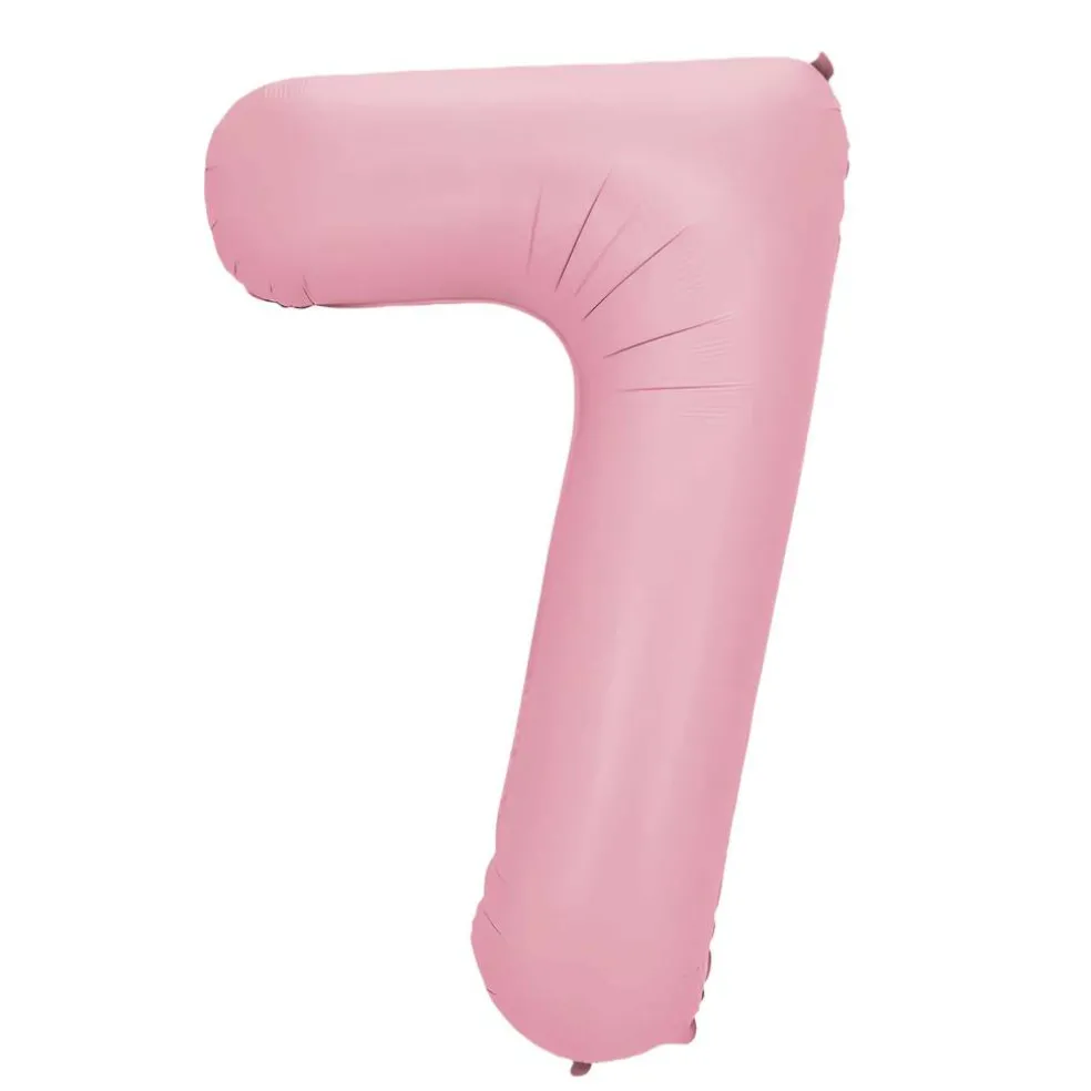 34" Light Pink Number Foil Balloon
