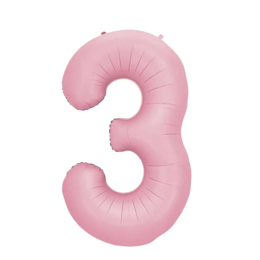34" Light Pink Number Foil Balloon