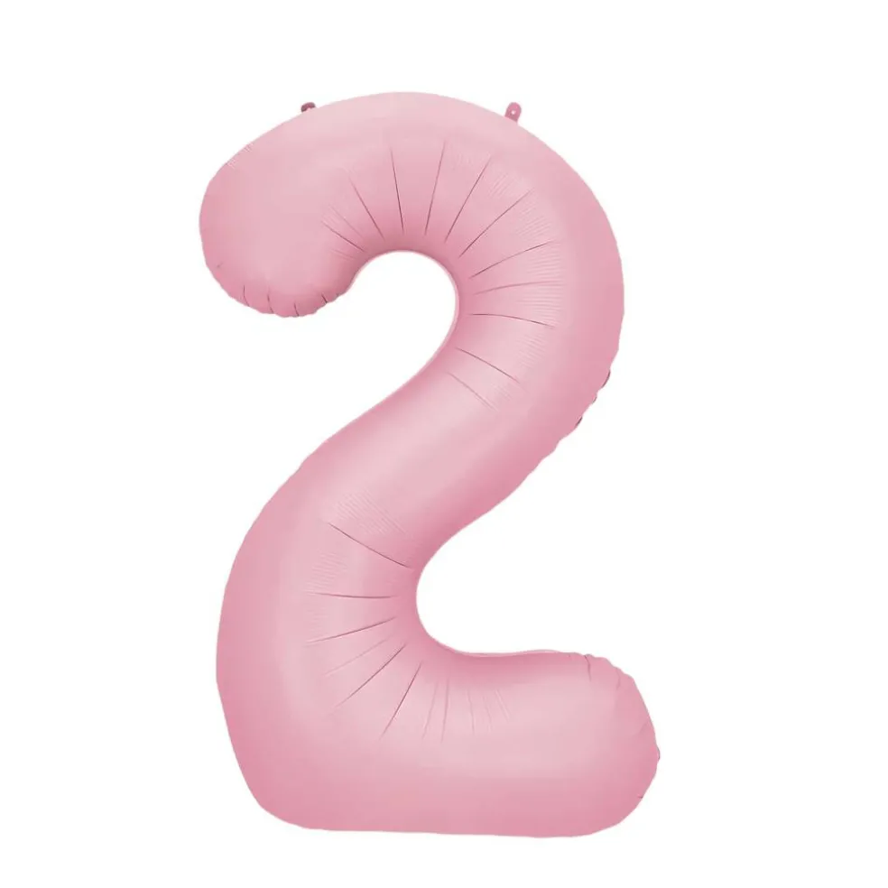 34" Light Pink Number Foil Balloon