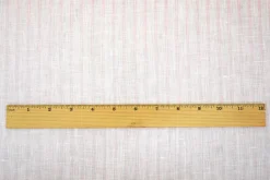 Light Pink-White Spence Bryson Stripe Irish Linen Slub Woven Fabric By the Yard