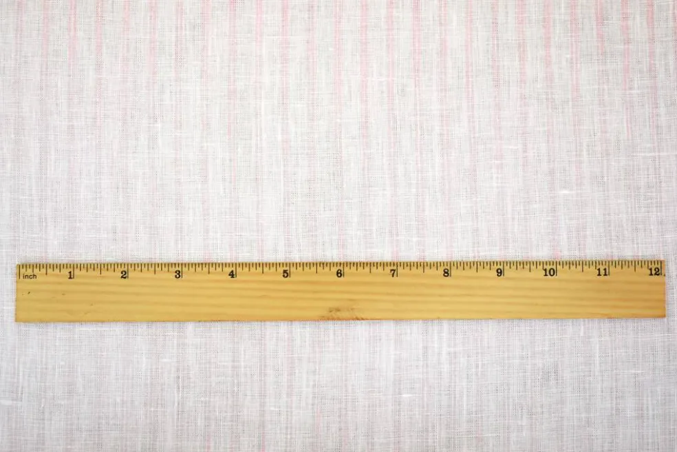 Light Pink-White Spence Bryson Stripe Irish Linen Slub Woven Fabric By the Yard