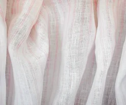 Light Pink-White Spence Bryson Stripe Irish Linen Slub Woven Fabric By the Yard