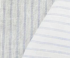 Light Purple-White Spence Bryson Striped Irish Linen Woven Fabric By the Yard