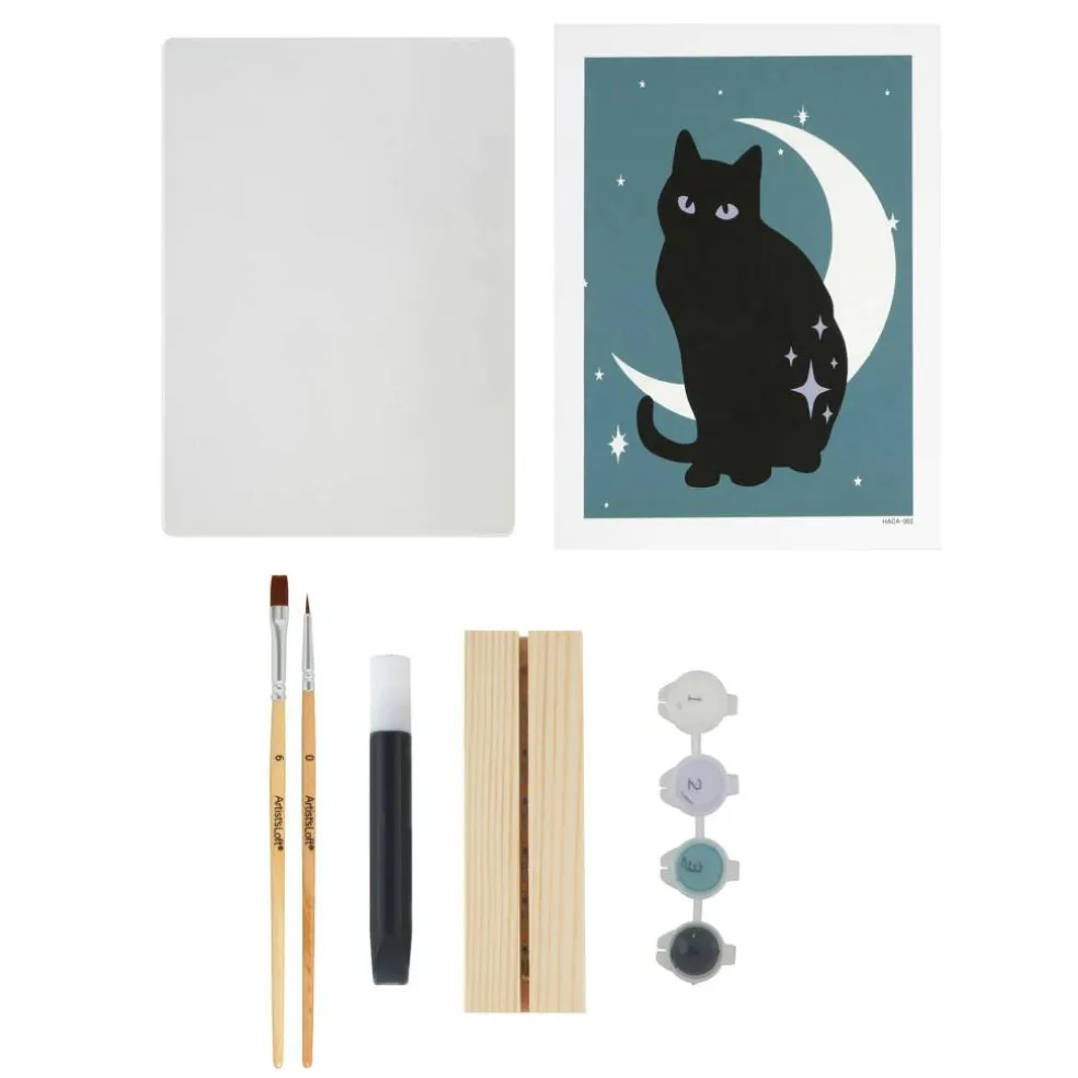 Light Up Black Cat Paint-by-Number Acrylic Surface Kit by Artist's Loft®