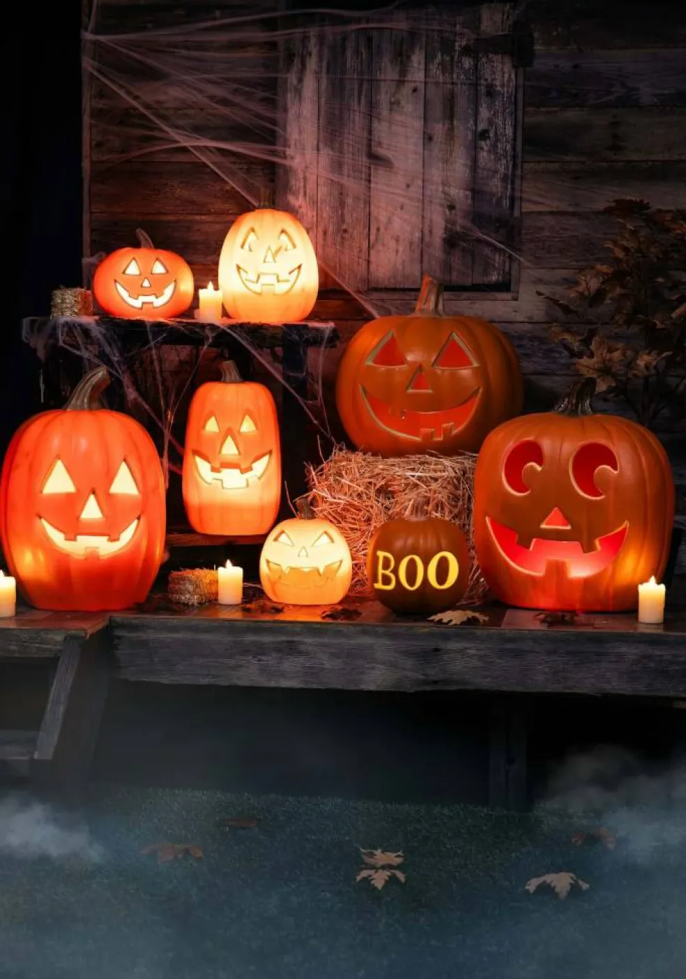 9" Light Up Jack O' Lantern Decoration