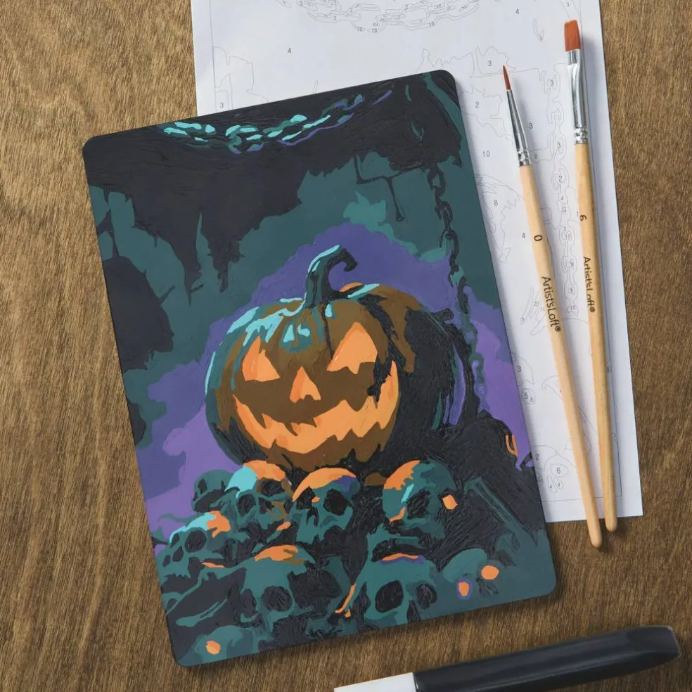 Light Up Jack-o'-Lantern Paint-by-Number Acrylic Surface Kit by Artist's Loft®