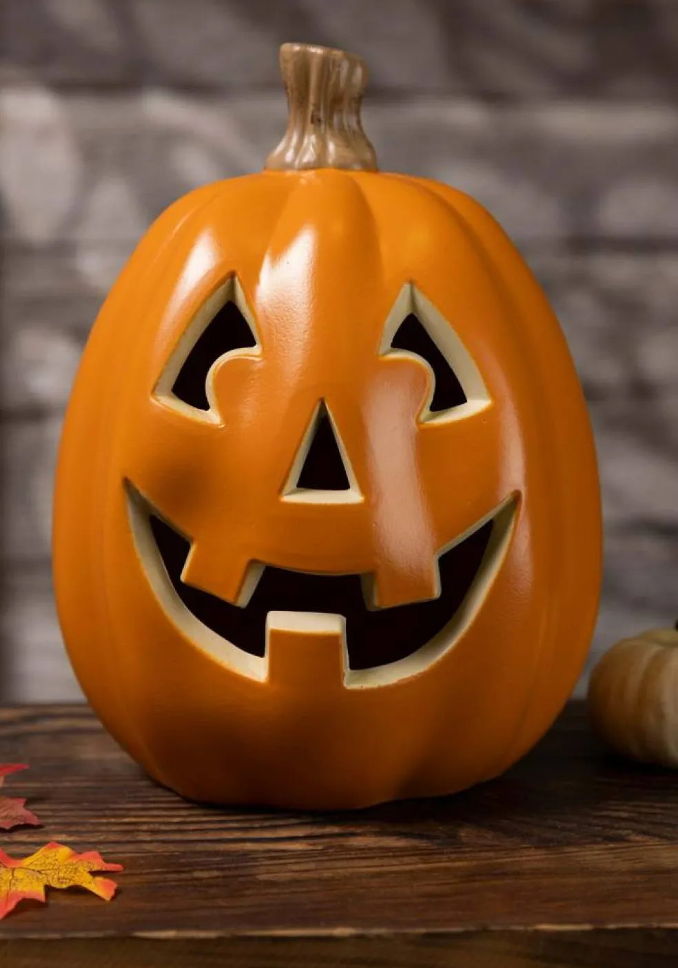 12" Light Up Pumpkin Decoration
