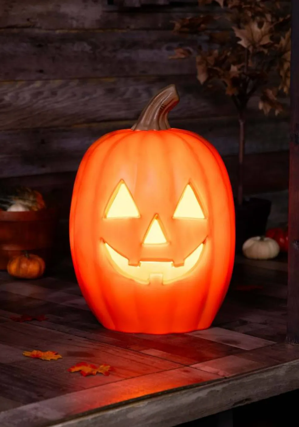 20" Light Up Pumpkin Decoration