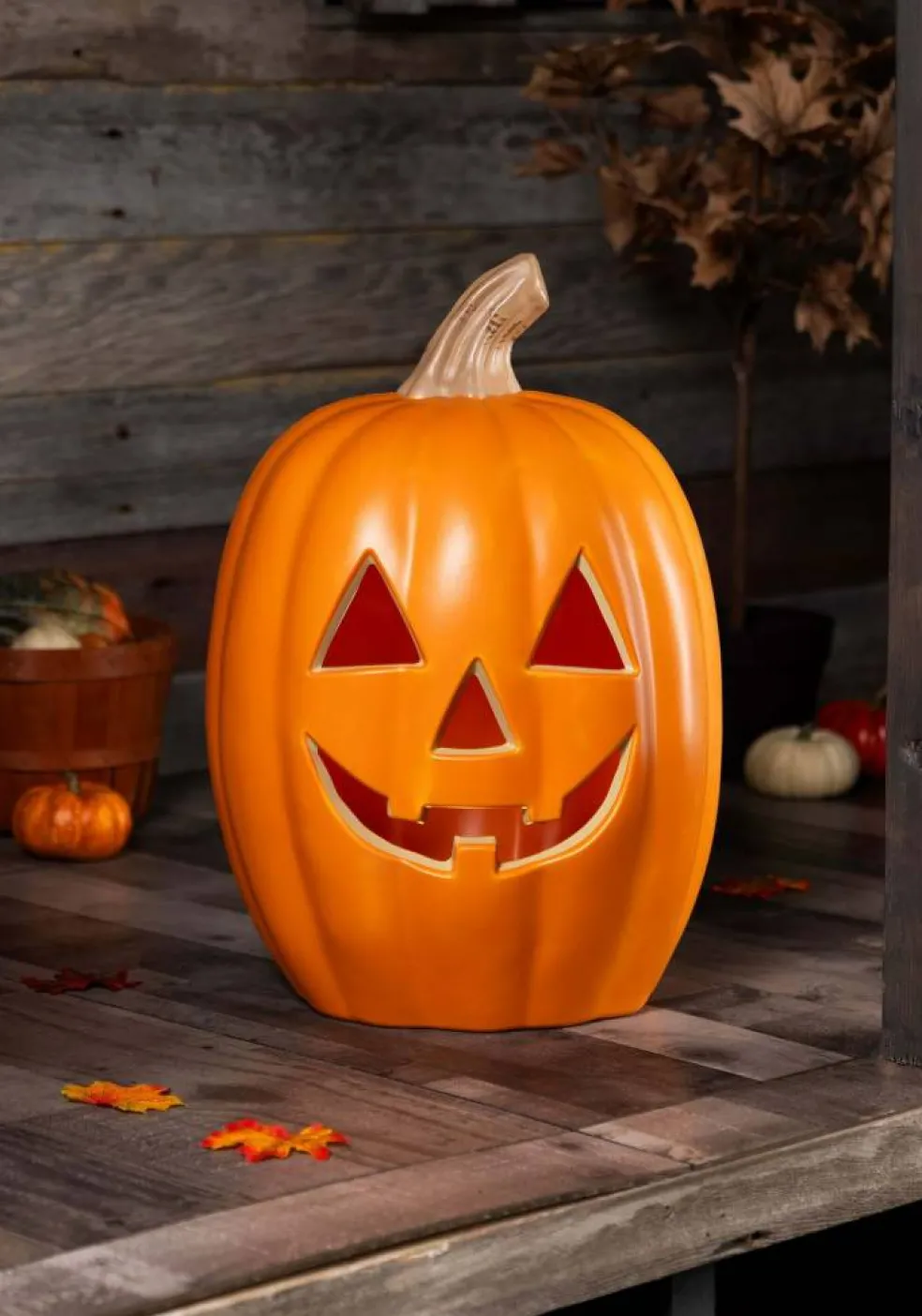 20" Light Up Pumpkin Decoration