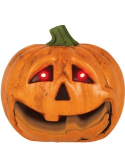 7" Light Up Talking Jack O' Lantern Decoration