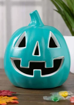 Light Up Teal Pumpkin Decoration