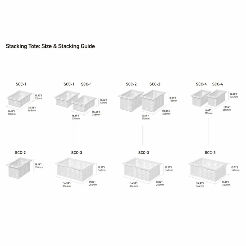 Like-it White Stacking Tote
