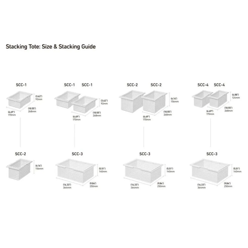 Like-it White Stacking Tote
