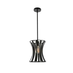 Lily 1 light pendant in black