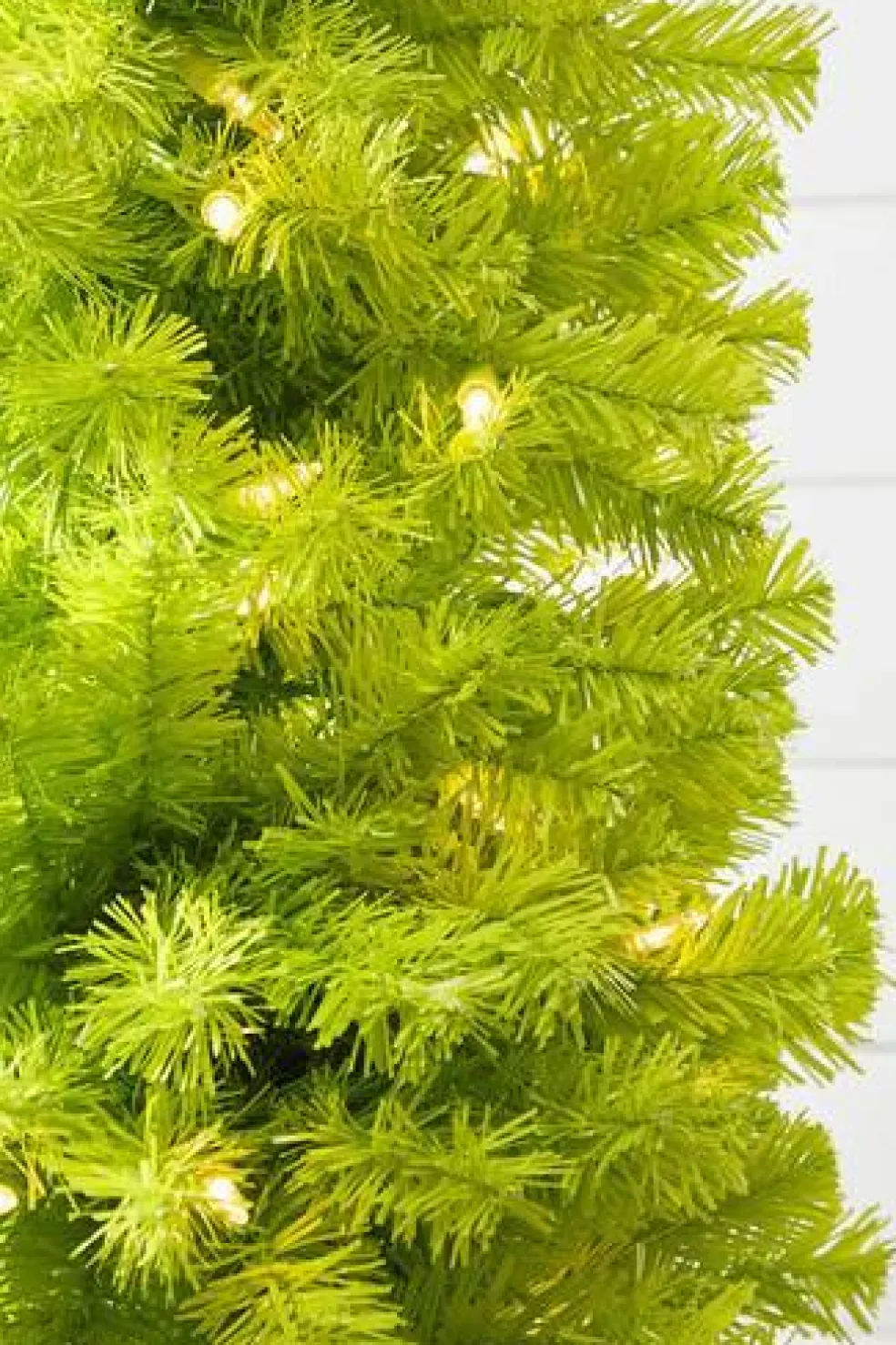 7' Lime Green Whimsical Tree with LED Lights