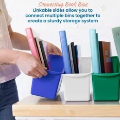 Linking Book Bins, Colorful Connecting Storage