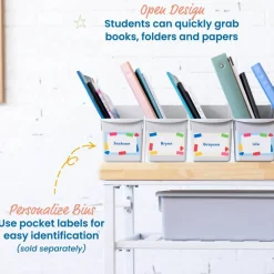Linking Book Bins, Colorful Connecting Storage