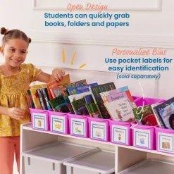 Linking Book Bins, Colorful Connecting Storage