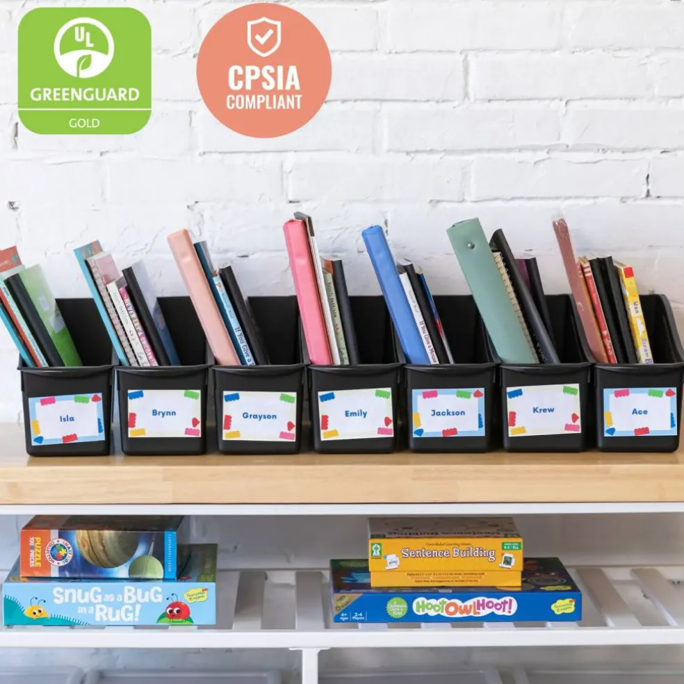 Linking Book Bins, Colorful Connecting Storage