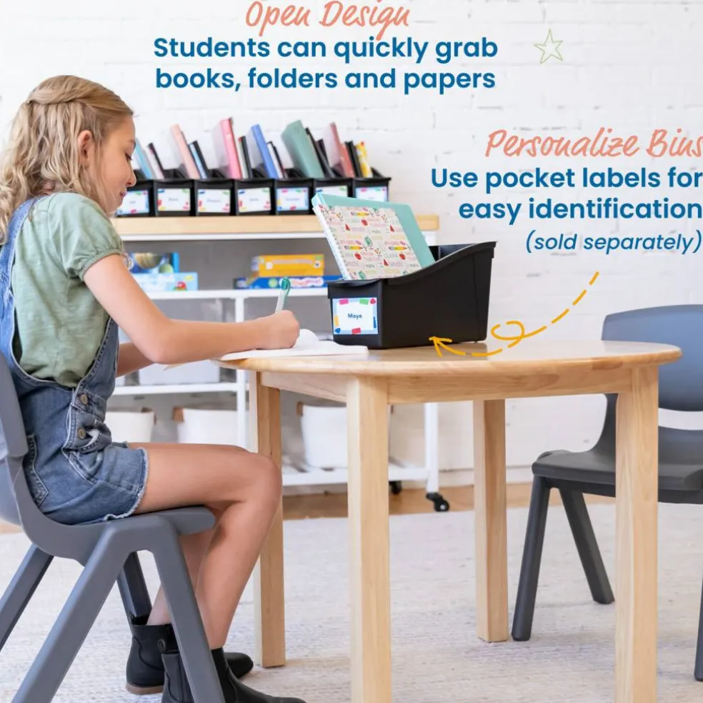 Linking Book Bins, Colorful Connecting Storage