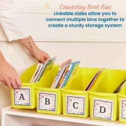 Linking Book Bins, Colorful Connecting Storage