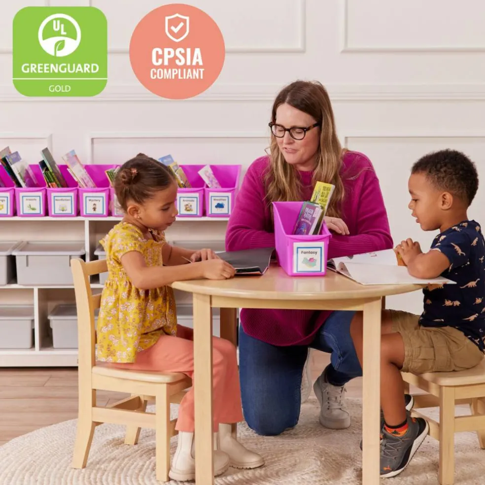 Linking Book Bins, Colorful Connecting Storage