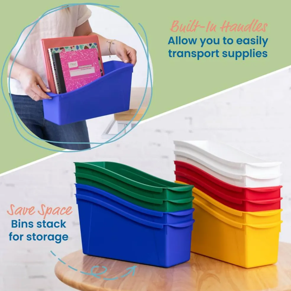 Linking Book Bins, Colorful Connecting Storage
