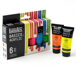 Liquitex® BASICS® Acrylic 6 Color Fluorescent Paint Set