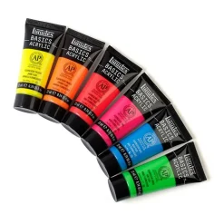 Liquitex® BASICS® Acrylic 6 Color Fluorescent Paint Set
